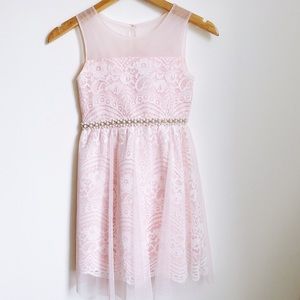 Big Girls Embellished Lace Dress Size 10